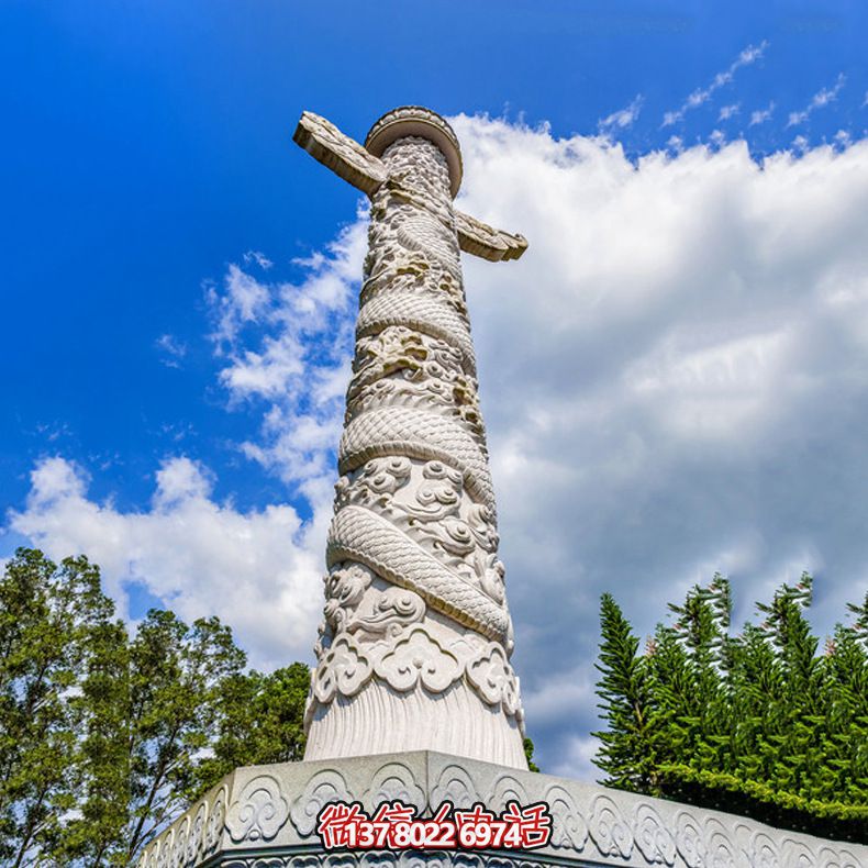 引領景觀潮流的華表龍紋石柱雕塑 引領景觀潮流的華表龍紋石柱雕塑