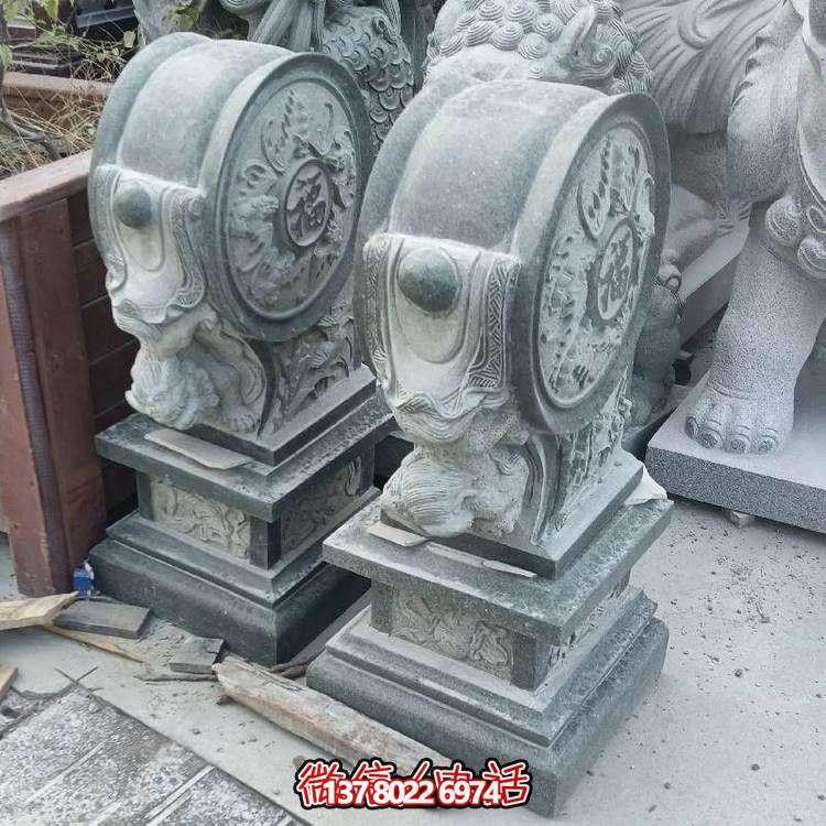 精美石雕青石鼓打造完美庭院門(mén)口