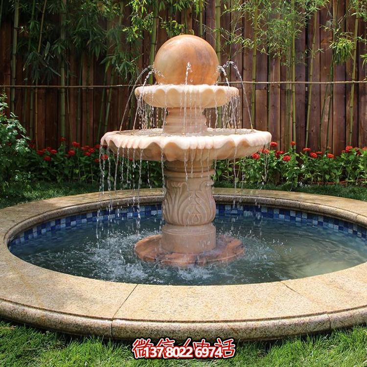 晚霞之紅，流水之擺件，噴泉之雕塑