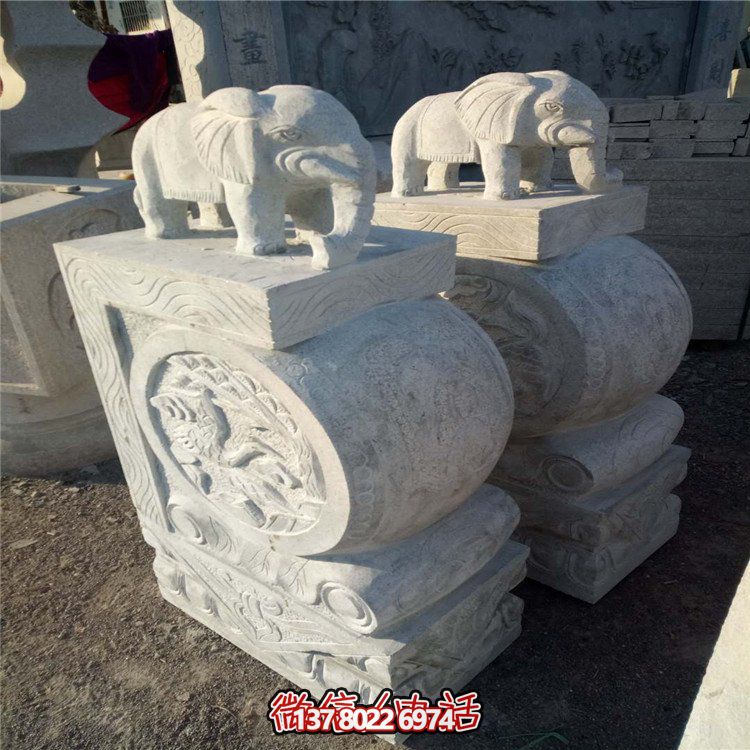 大理石石雕抱鼓，為您的園林庭院門(mén)口點(diǎn)綴美觀