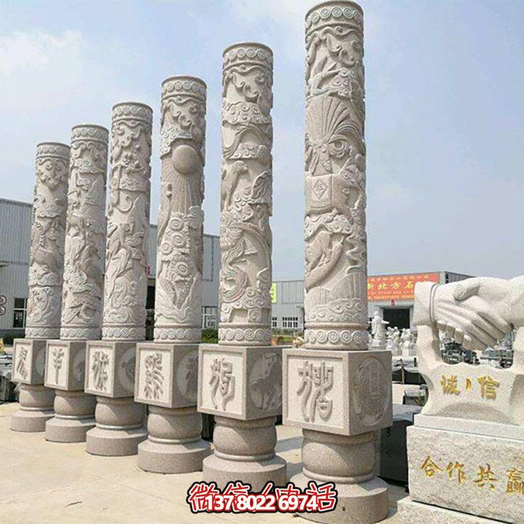 大理石石雕龍柱，給你家戶外廣場(chǎng)帶來(lái)全新的裝飾效果