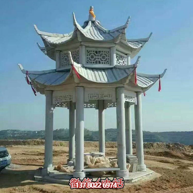 中式雙層涼亭，傳承傳統(tǒng)文化美學(xué)