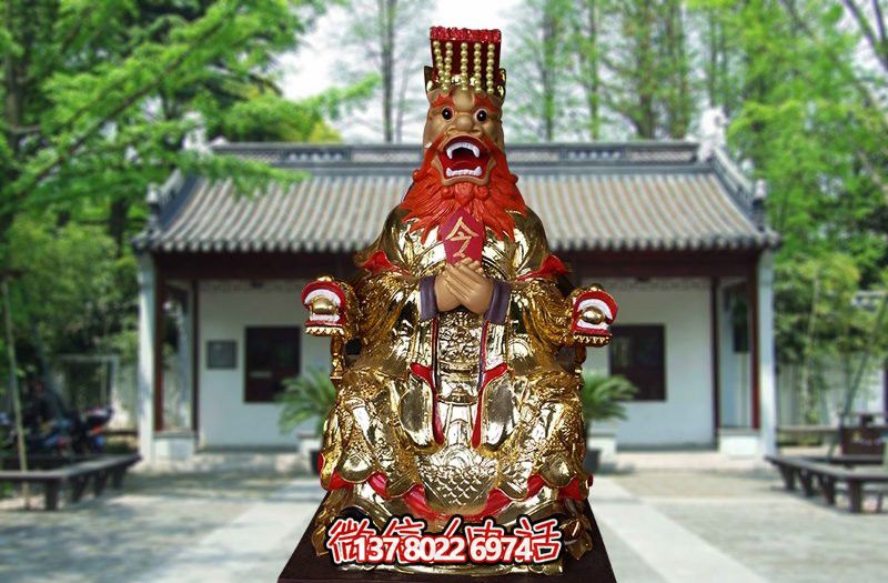 全新設計的不銹鋼貼金龍王庭院雕塑 全新設計的不銹鋼貼金龍王庭院雕塑