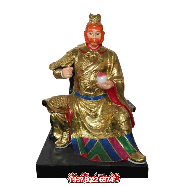 玻璃鋼佛像，金烤漆噴涂