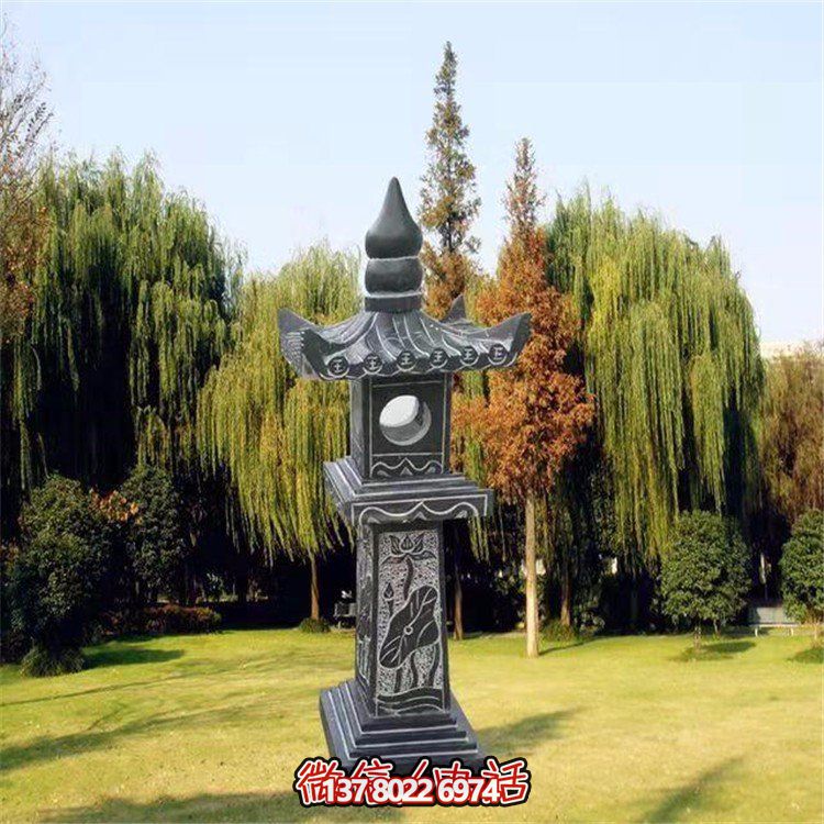 精美青石石雕石燈景觀擺件，裝點你的戶外庭院