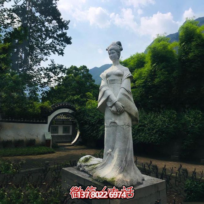 紀念王昭君漢白玉雕塑 紀念王昭君漢白玉雕塑