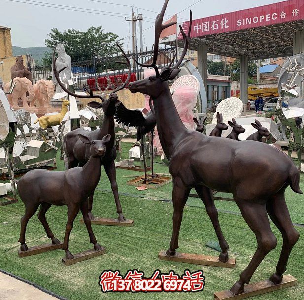 大型仿銅玻璃鋼擺件，非凡園林景觀戶外裝飾