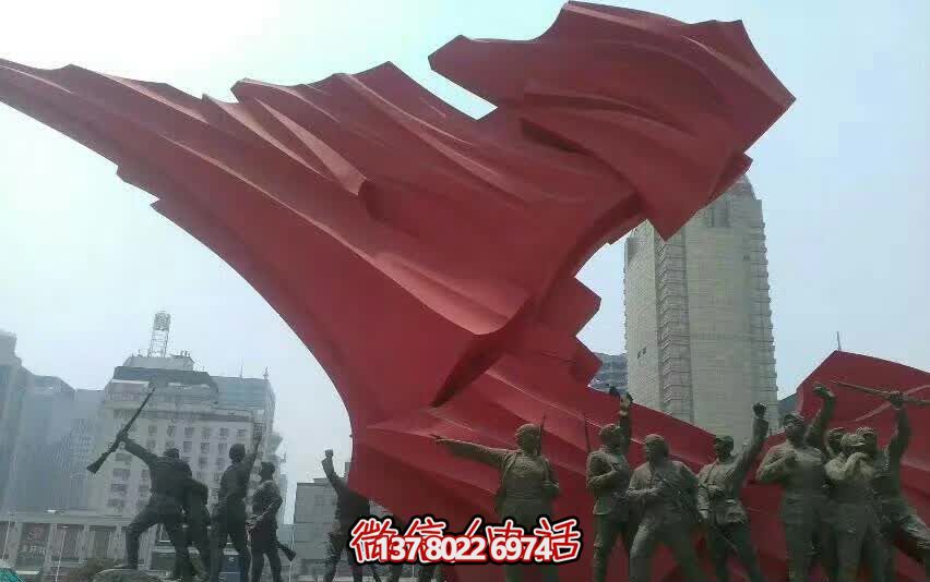 城市大型不銹鋼紅軍雕塑創意裝飾品 城市大型不銹鋼紅軍雕塑創意裝飾品