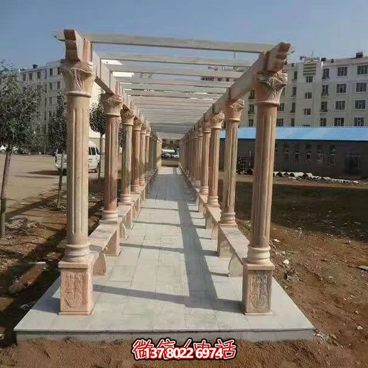 學(xué)院廣場(chǎng)擺放晚霞紅花架長(zhǎng)廊涼亭 學(xué)院廣場(chǎng)擺放晚霞紅花架長(zhǎng)廊涼亭