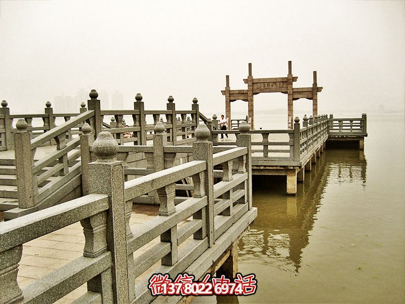 景區湖邊碼頭簡易大理石護欄桿 景區湖邊碼頭簡易大理石護欄桿