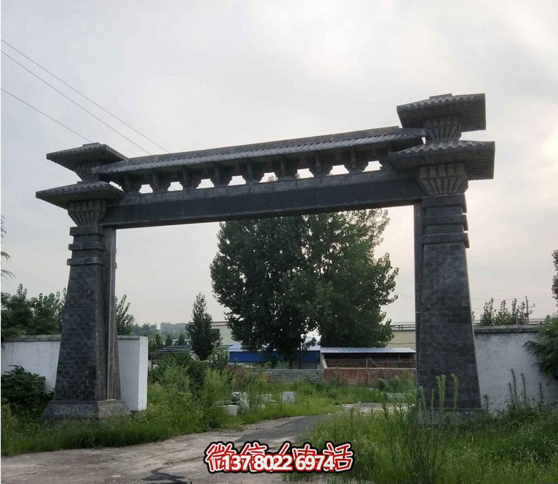 景區(qū)大型單門青石仿古牌坊石雕 景區(qū)大型單門青石仿古牌坊石雕