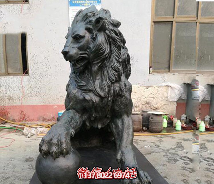 戶(hù)外景區(qū)不銹鋼仿銅石雕獅子雕塑 戶(hù)外景區(qū)不銹鋼仿銅石雕獅子雕塑