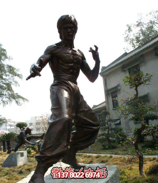 戶外景區(qū)銅雕功夫明星李小龍雕塑 戶外景區(qū)銅雕功夫明星李小龍雕塑