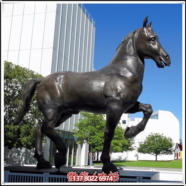 玻璃鋼仿銅戶(hù)外園林景觀馬